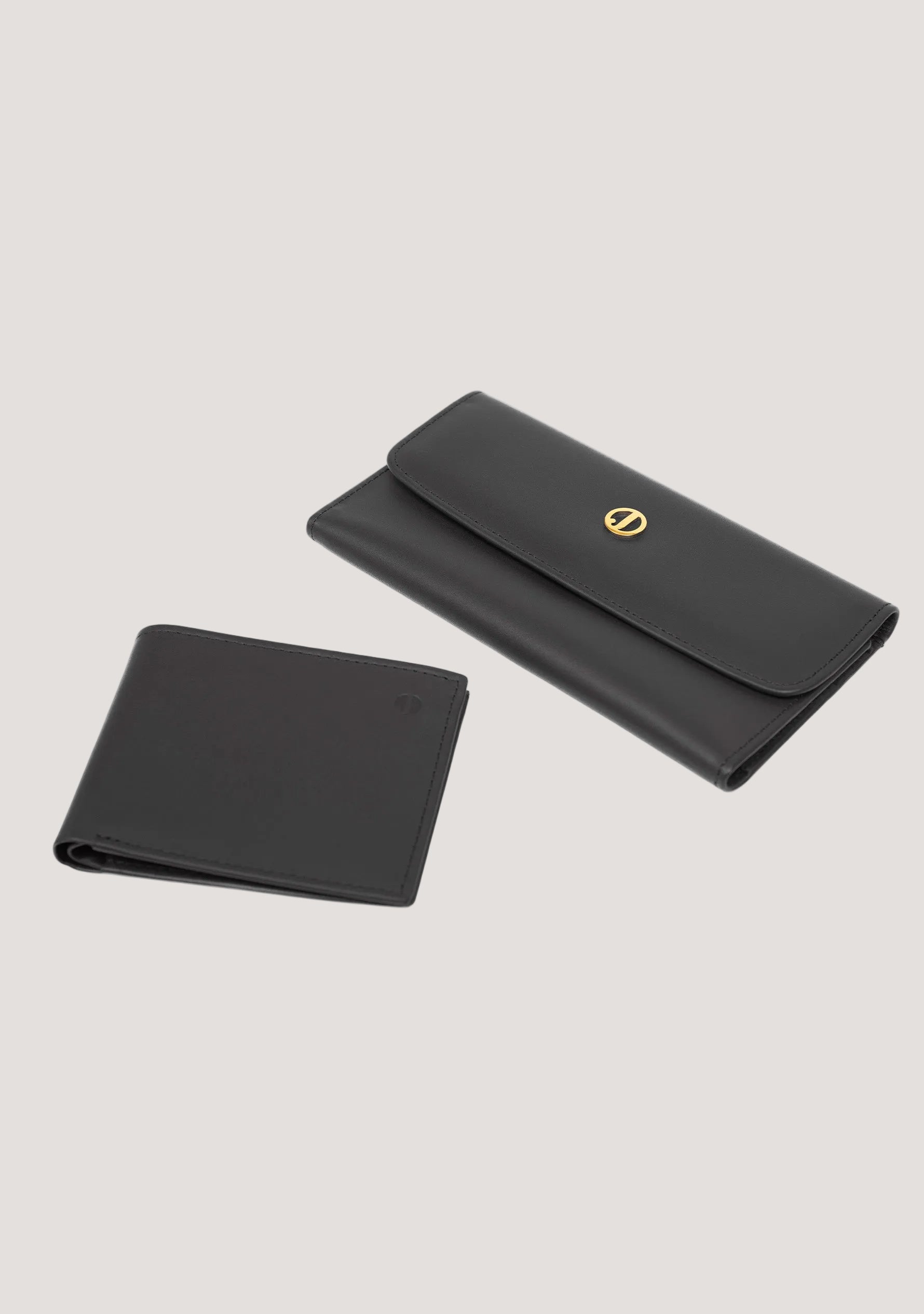 HIS & HERS LEATHER WALLET GIFT SET - OXFORD