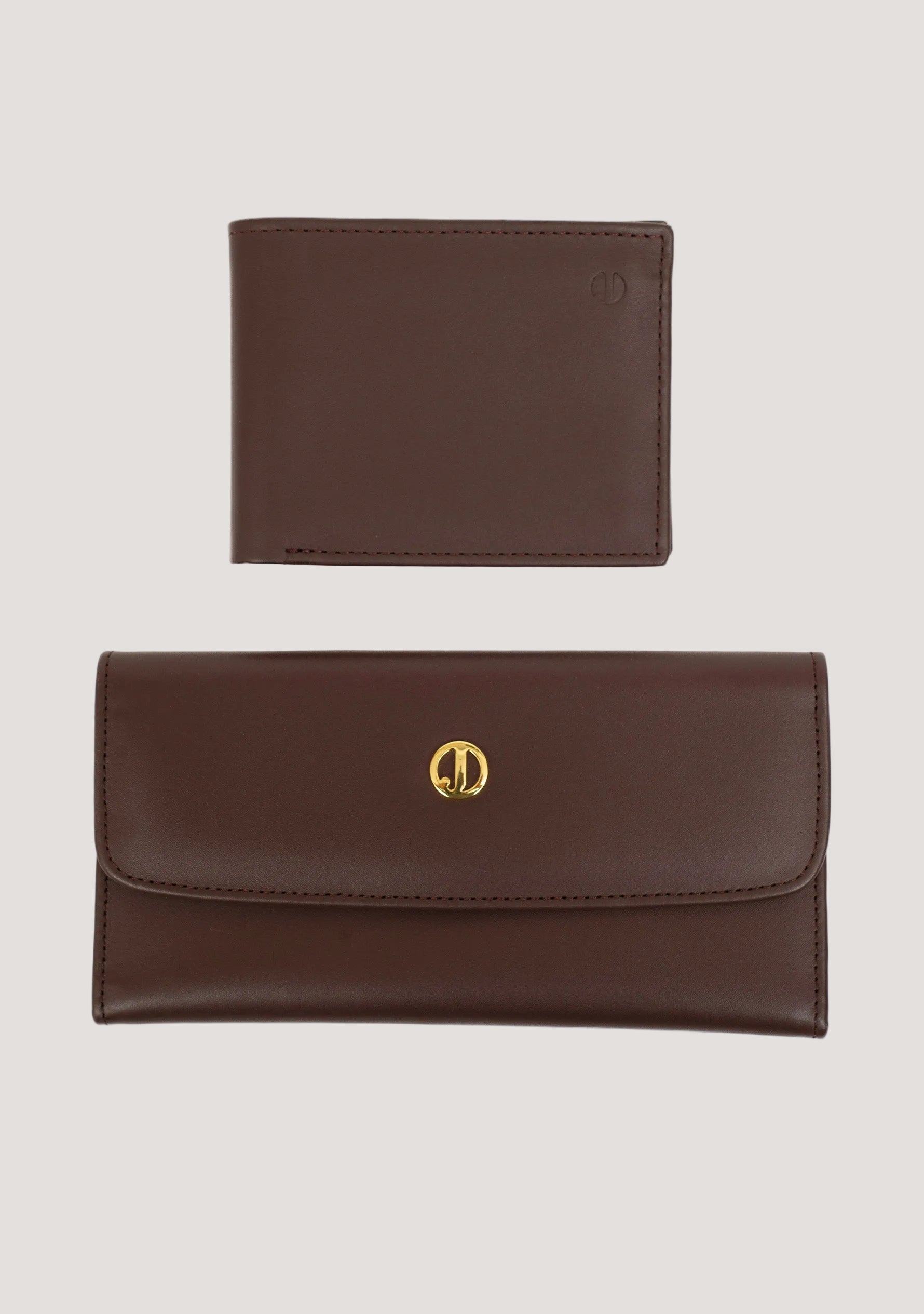 HIS & HERS LEATHER WALLET GIFT SET - OXFORD