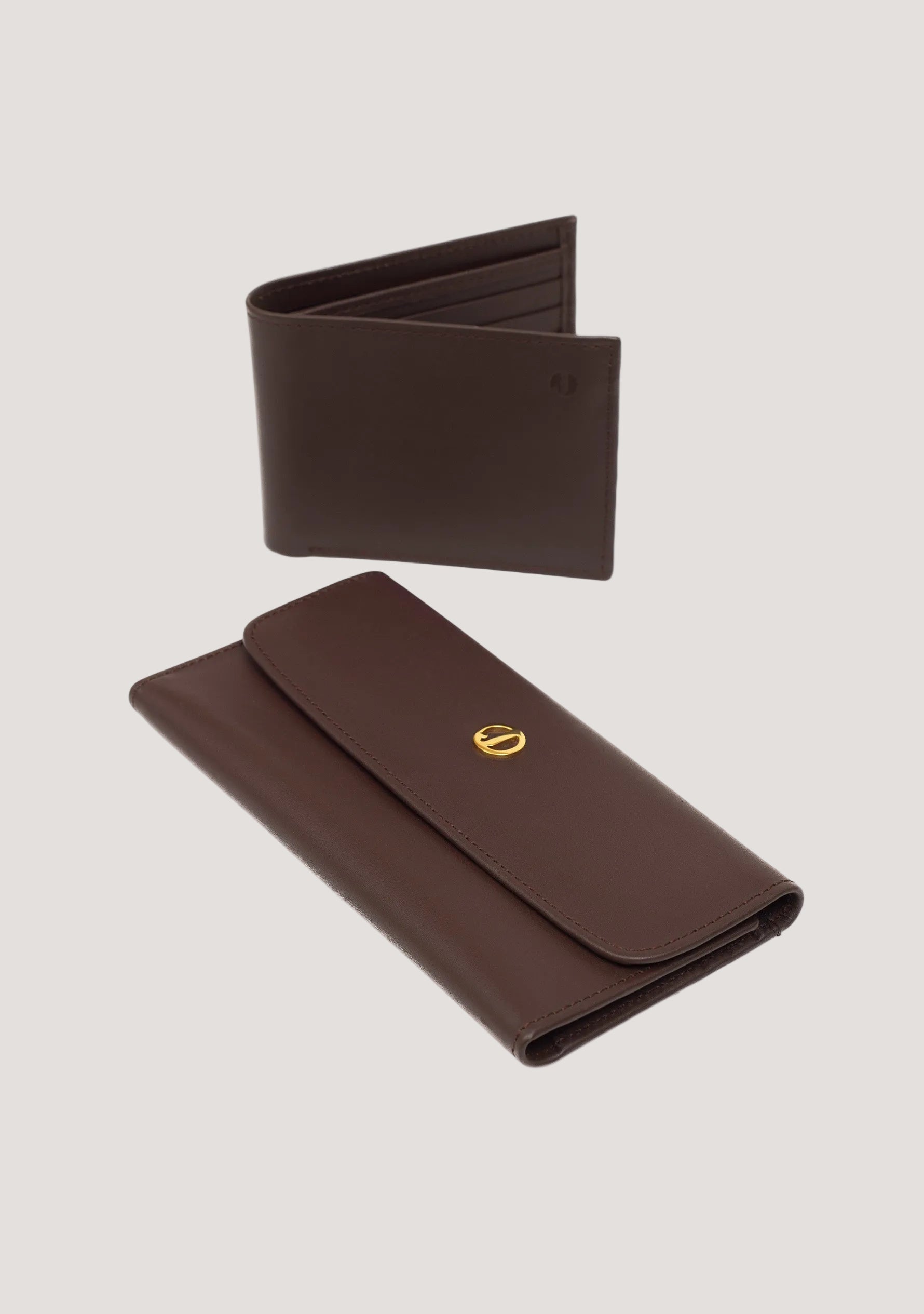 HIS & HERS LEATHER WALLET GIFT SET - OXFORD